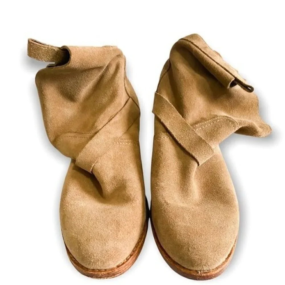 Joie Hoxton Suede Beige Spring Ankle Boots, size 36.5EU